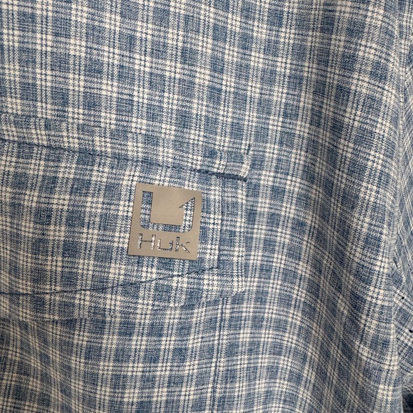 NWT Mens Huk Tide Break Point Short Sleeve Light Blue Size Large - Picture 5 of 9